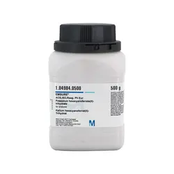 فروسیانور پتاسیم مرک - مهرآزماشاپ، مارکت آنلاین مواد اولیه شیمیایی، تجهیزات آزمایشگاهی و پزشکی