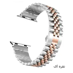 بند مدل رولکسی (Rolex) 5-bead مناسب برای اپل واچ (Apple Watch) ۴۲/۴۴/۴۵ میلیمتری