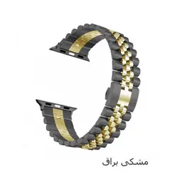 بند مدل رولکسی (Rolex) 5-bead مناسب برای اپل واچ (Apple Watch) ۴۲/۴۴/۴۵ میلیمتری