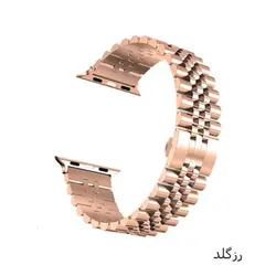 بند مدل رولکسی (Rolex) 5-bead مناسب برای اپل واچ (Apple Watch) ۴۲/۴۴/۴۵ میلیمتری