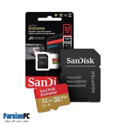 کارت حافظه EXTREME MICRO SDXC V30 4K CARD W ADAPTER 100MB/S ظرفیت 32 گیگابایت