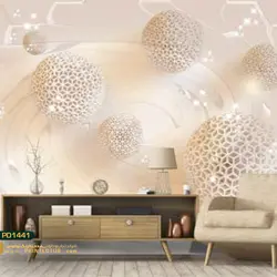 پوستر دیواری توپ بزرگ طرح دار سه بعدی-کدpd1441