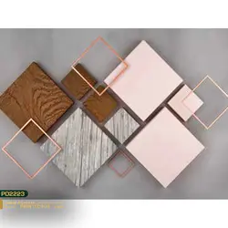 پوستر دیواری اشکال هندسی رنگی سه بعدی-کدpd2223