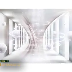 پوستر دیواری پرتو نور طرح توپ سه بعدی-کدpd2217