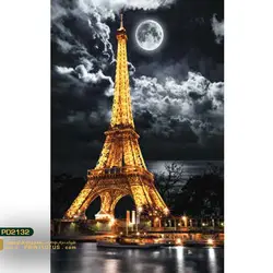 پوستر دیواری مشکی طلایی طرح برج ایفل-کدPD2132