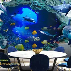 پوستر دیواری آبی طرح اعماق اقیانوس-کدPD1689