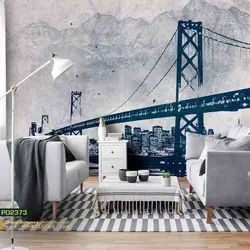 پوستر دیواری طوسی طرح پل نیویورک-کدPD2373