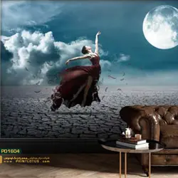 پوستر دیواری آسمان ابری طرح هنری-کد1604