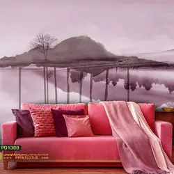 پوستر دیواری طبیعت خاکستری طرح هنری-کدpd1369