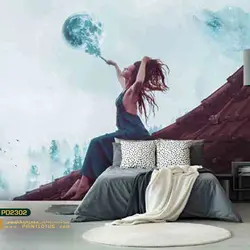 پوستر دیواری دختر طرح هنری-کدpd2302