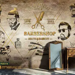 پوستر دیواری آرایشگاه مردانه-کدPD2318
