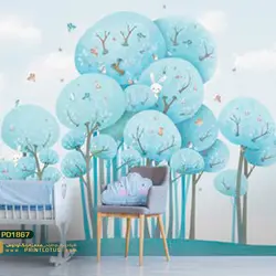 پوستر دیواری نقاشی درخت طرح کودک-کدpd1867