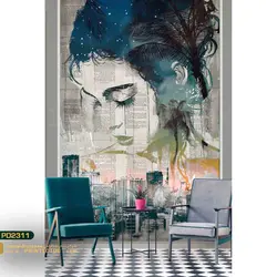 پوستر دیواری نقاشی طرح هنری-کدpd2311