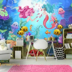 پوستر دیواری آکواریوم طرح کودک-کدpd2713