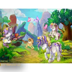 پوستر دیواری چهارتا اسب تک شاخ طرح کودک-کدpd2744