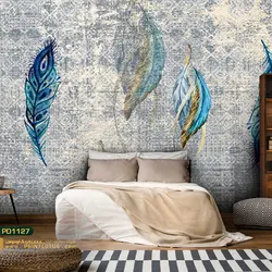 پوستر دیواری پتینه و پر مخصوص لوتوس-کدpd1127