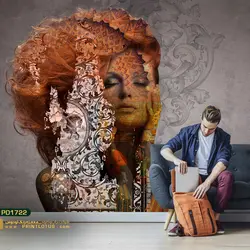 پوستر دیواری چهره با طرح مخصوص لوتوس-کدpd1722