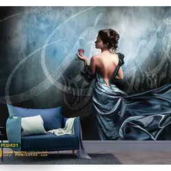 پوستر دیواری دختر گل در دست مخصوص لوتوس-کدpd2431