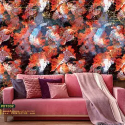 پوستر دیواری برگ قرمز نگاره-کدpd1332