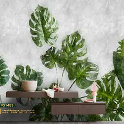 پوستر دیواری برگ سبز بزرگ نگاره-کدpd1483