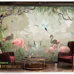 پوستر دیواری درخت و حیوانات نگاره-کدpd2474