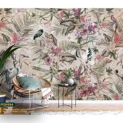 پوستر دیواری گل و برگ و حیوانات نگاره-کدpd2494