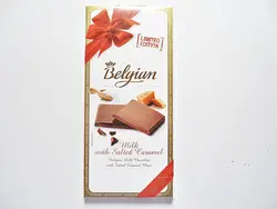 شکلات تخته ای کارامل و نمک 100گ بلژین