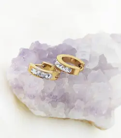 گوشواره استیل رنگ ثابت