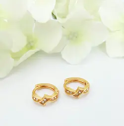 گوشواره حلقه ای طرح طلا