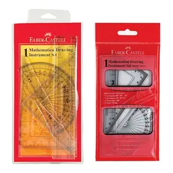 ست رسم ریاضی ( 2گونیا - 1 نقاله - 1 خط کش ) فابر - فروشگاه اینترنتی لوازم تحریر گلزار