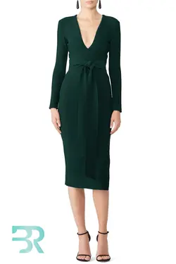 پیراهن میدی سبز