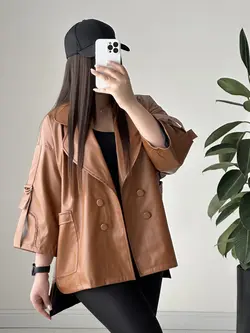 کت چرم یقه BB