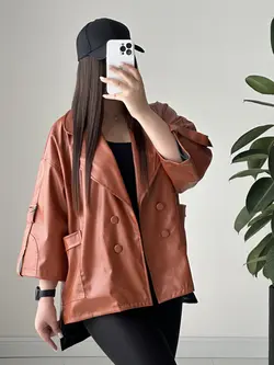 کت چرم یقه BB