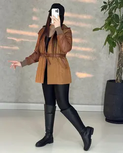 کاپشن ترکیب چرم