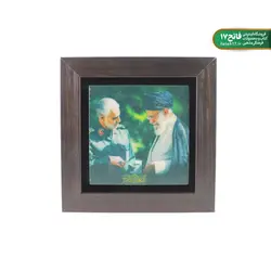 قاب سنگی طرح رهبر و حاج قاسم کد111