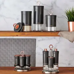 ست جا ادویه 4 پارچه نوا طوسی مدل Grizay