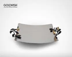 شیرینی خوری استیل برنج گلدکیش کد 879106