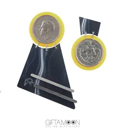 گوشواره چنگ زرد Arghavan Rouzbeh