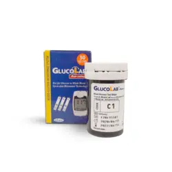 نوار تست قند خون گلوکولب GlucoLab بسته 50 عددی