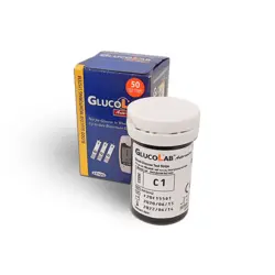 نوار تست قند خون گلوکولب GlucoLab بسته 50 عددی