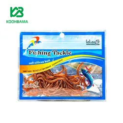 کرم خاکی مصنوعی قرمز رنگ مارک fishing tackle