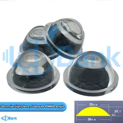 لنز جت لایت 3 وات 36mm زاویه تقریبی 5 درجه جنس pmma