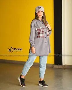 کد 353 مخمل یقه مردانه چهارخونه