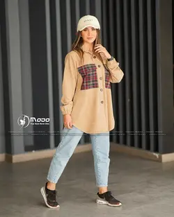 کد 353 مخمل یقه مردانه چهارخونه