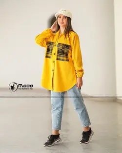 کد 353 مخمل یقه مردانه چهارخونه