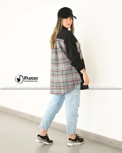 کد 353 مخمل یقه مردانه چهارخونه