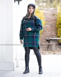 کد 323 بوکله یقه مردانه ترکیبی چرم