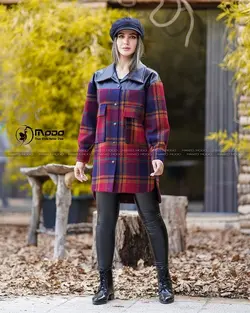 کد 323 بوکله یقه مردانه ترکیبی چرم