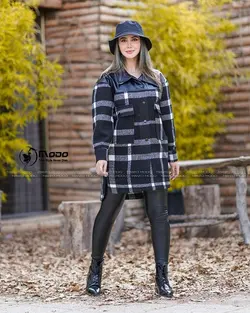 کد 323 بوکله یقه مردانه ترکیبی چرم