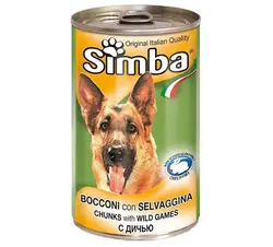 کنسرو سگ برند سیمبا مدل Chunks With Wild Games وزن 1230 گرم
